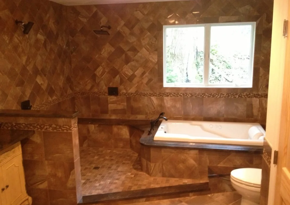 Bathroom built by Mooney Builders